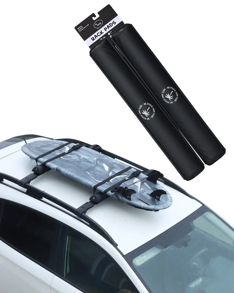 Ho Stevie! Surfboard/SUP Aero Roof Rack Pads (Set of 2 Pads 28" or 17") for Cars with Crossbars (28")