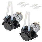2pcs dosing pump Peristaltic Dosing Pump 12V DC Low Flow Peristaltic Pump Liquid Small Dosing Pump with 4 Connectors for Aquarium Lab(Pack of 2)