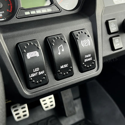 Waterproof Backlit Rocker Switch, 20A 12V for UTV & SXS