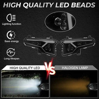 LED Headlight Assembly, Black ABS Housing and Clear Lens for Polaris Xpedition (2024–2026)