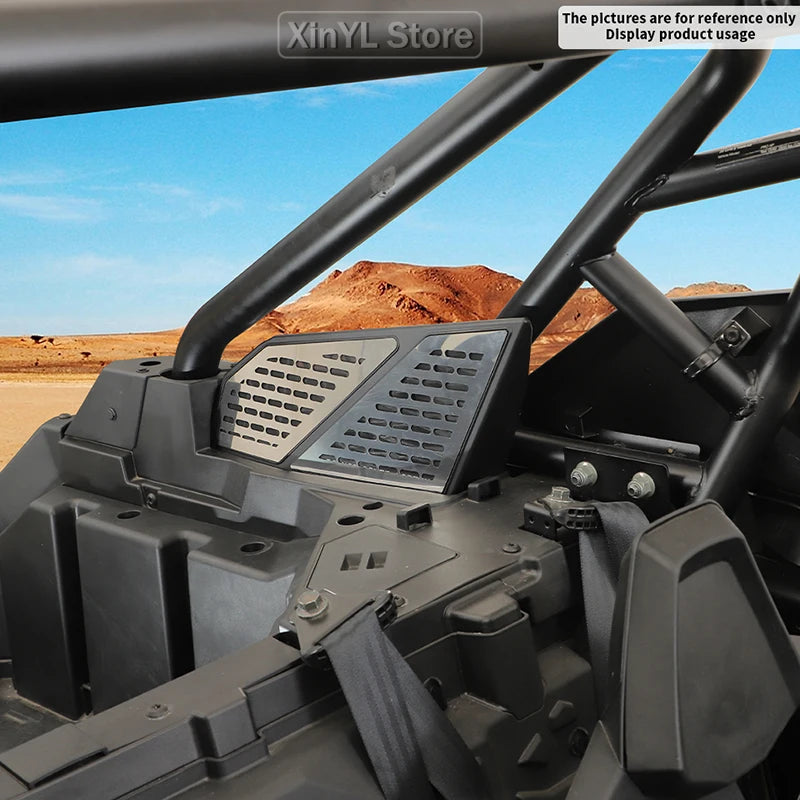 Stainless Steel Air Intake & Clutch Vent Grill Covers for Polaris RZR Pro XP (2021–2026)