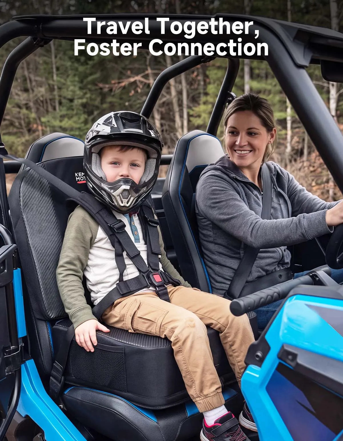 Kids Booster Seat Riser Cushion with Back Support for UTV & SXS