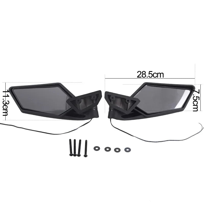 Side View Mirrors with Amber Turn Signal Lights for Can-Am Maverick X3 (2017–2026)