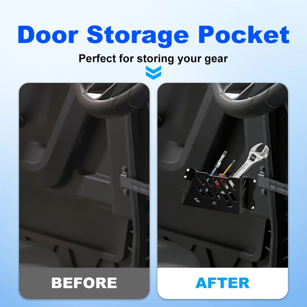 Aluminum Door Storage Pocket Box, 2mm Black Powder Coat for Polaris Xpedition (2024–2026)