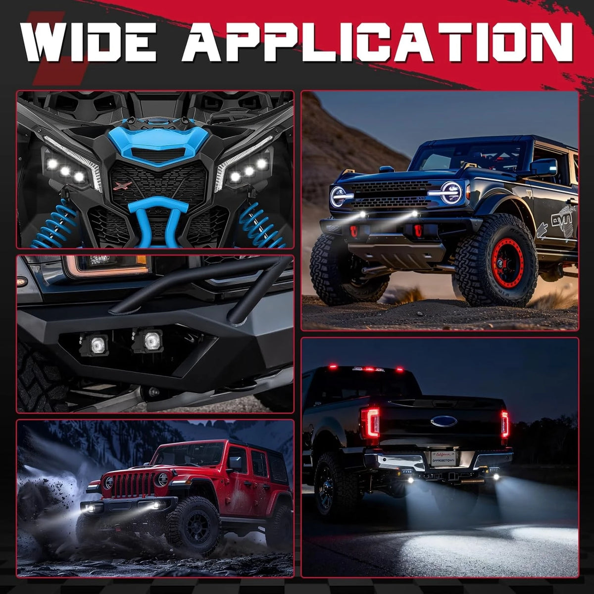 2-Inch LED Rear Chase Light Pods for Polaris Xpedition (2024–2026)