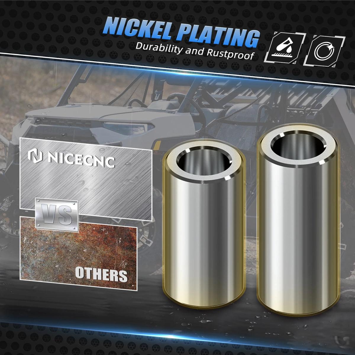 Front Shock Bushing Sleeve Kit for Polaris Ranger XP 1000, Ranger 1000 & More