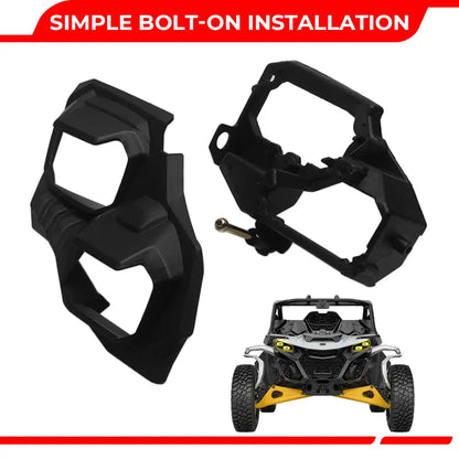 Headlight Trim Panel Covers and Support Brackets (Pair) for Can-Am Maverick R (2024–2026)