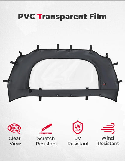 KEMIMOTO Rainproof Soft Rear Window Panel for Polaris RZR Pro XP & RZR Turbo R