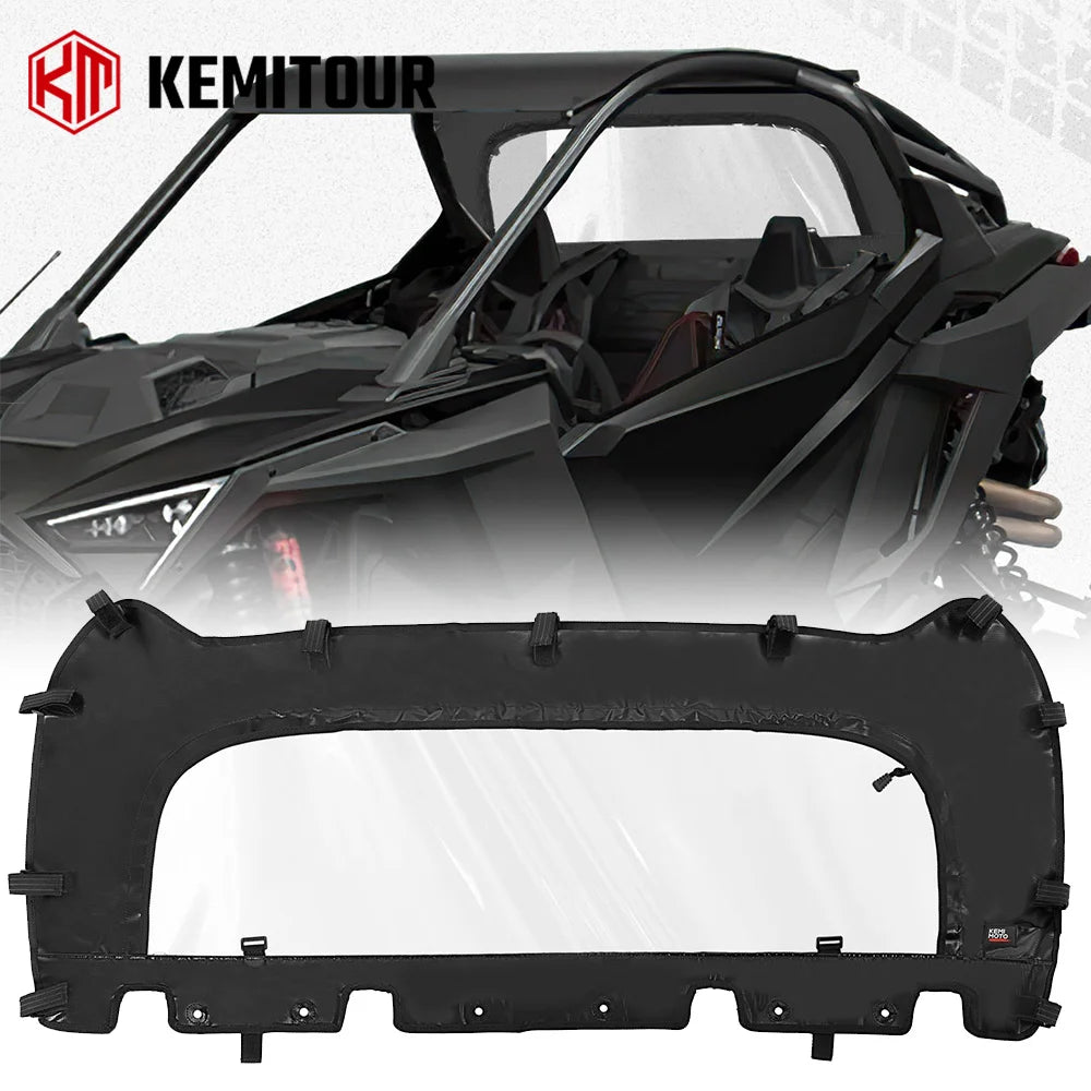 KEMIMOTO Waterproof PVC Soft Rear Windshield for Polaris RZR Pro R (2022–2024)