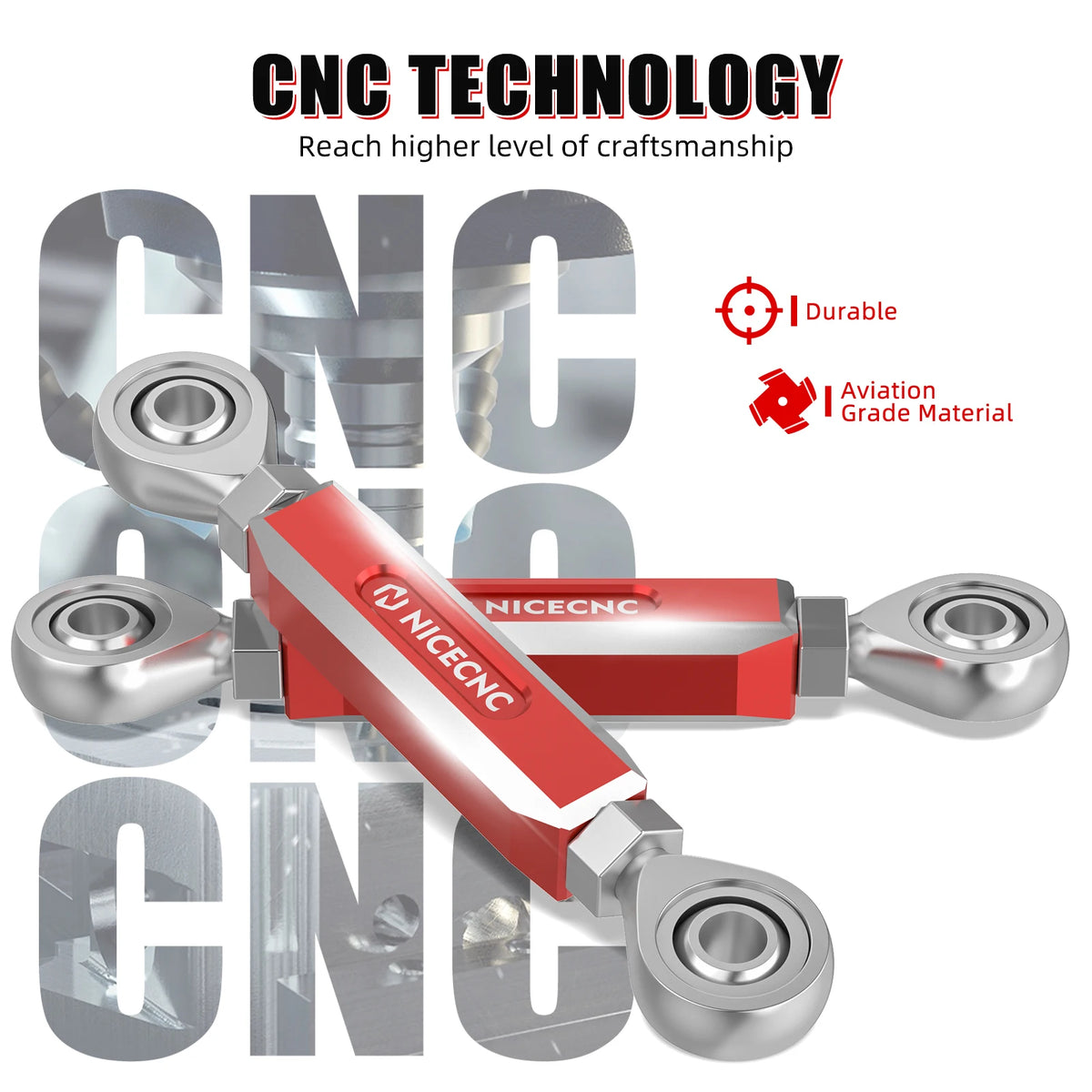 NICECNC Front Sway Bar Link Kit for Polaris RZR XP Turbo, RZR XP 1000 & More