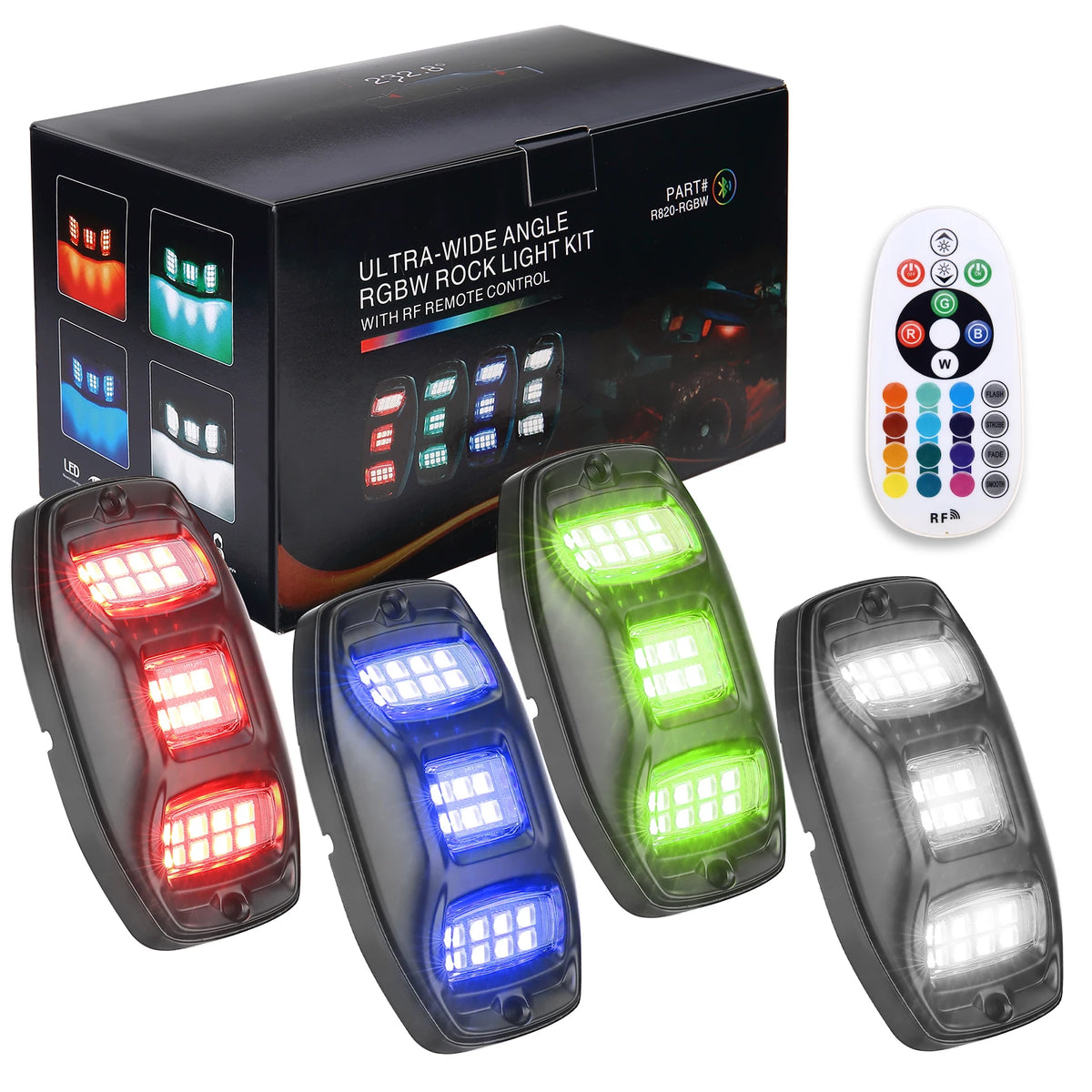 Chasing RGB LED Rock Lights Kit for UTV & SXS