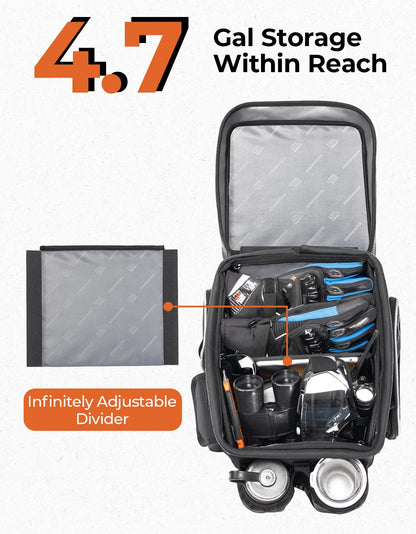 18L 1680D Water-Resistant Seat Storage Bag for Polaris Ranger XP 1000, Ranger 1000 & More