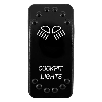 Waterproof Backlit Rocker Switch, 20A 12V for UTV & SXS