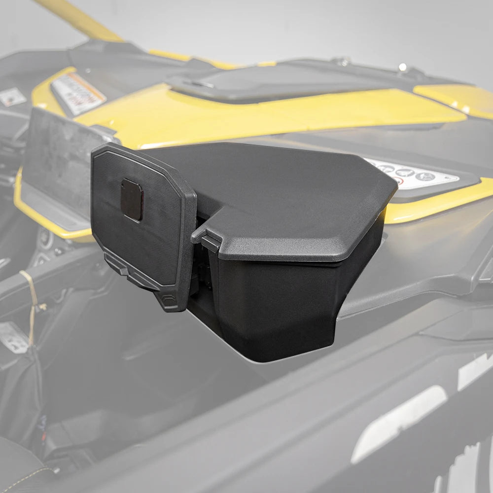 Magnetic Rotating Tablet Holder with Storage Box for Can-Am Maverick R (2024–2025)