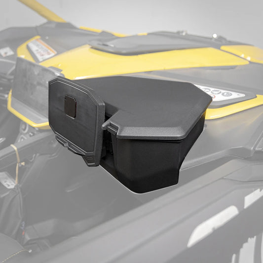 Magnetic Rotating Tablet Holder with Storage Box for Can-Am Maverick R (2024–2025)