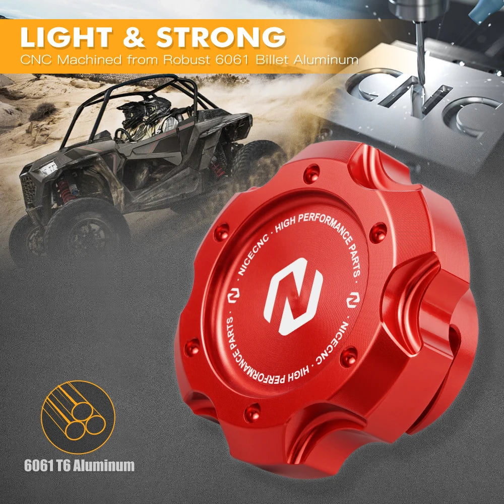 NICECNC Billet Aluminum Oil Fill Cap for Polaris RZR XP 1000, RZR XP Turbo & More