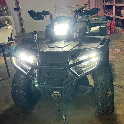 Left and Right H4 LED Headlight Kit for Polaris RZR 570 & RZR 900