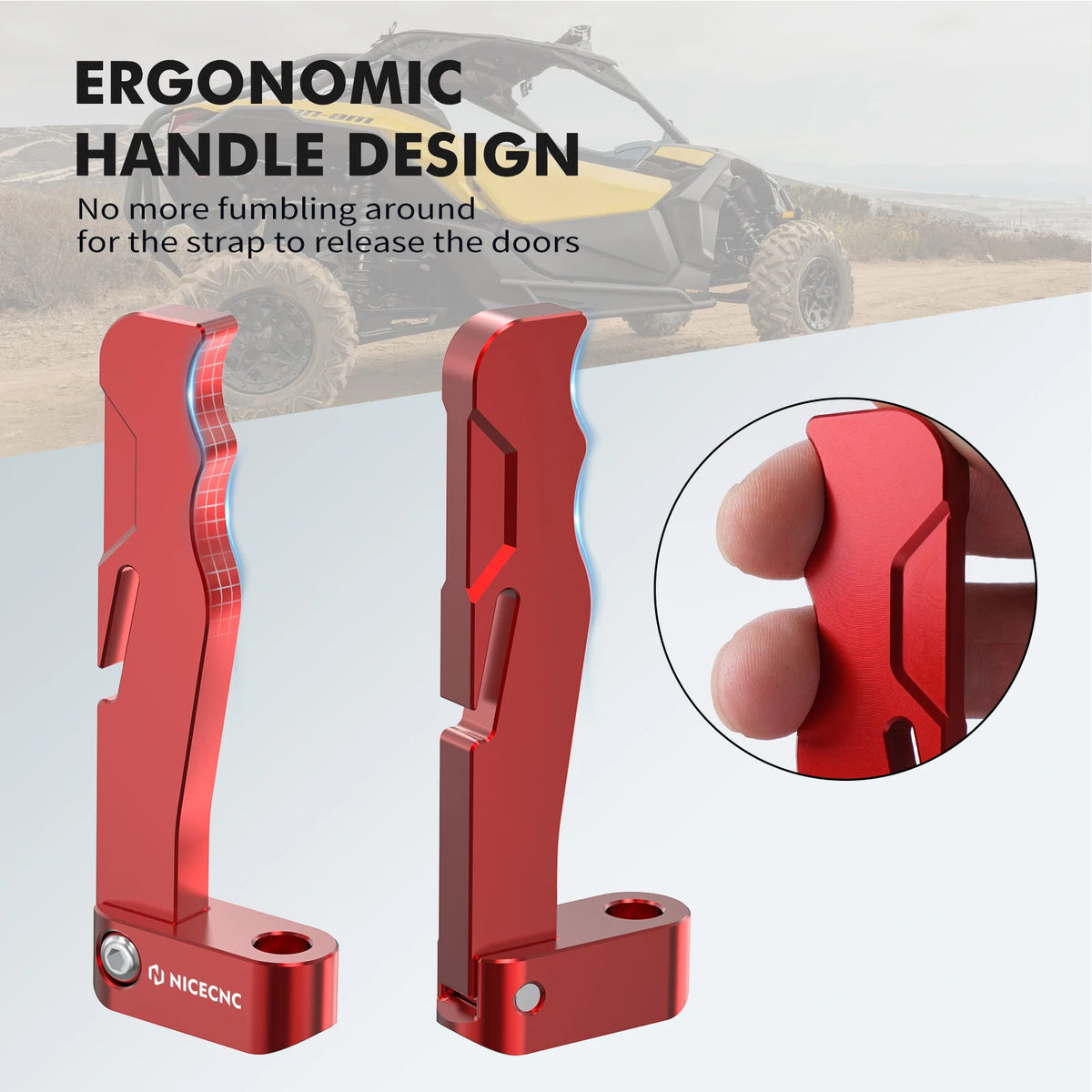 NICECNC Door Limit Straps & Handle Kit for Can-Am Maverick X3 (2017–2022)
