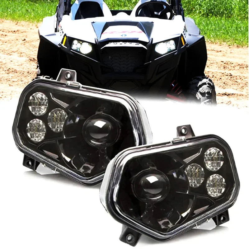 Left and Right H4 LED Headlight Kit for Polaris RZR 570 & RZR 900