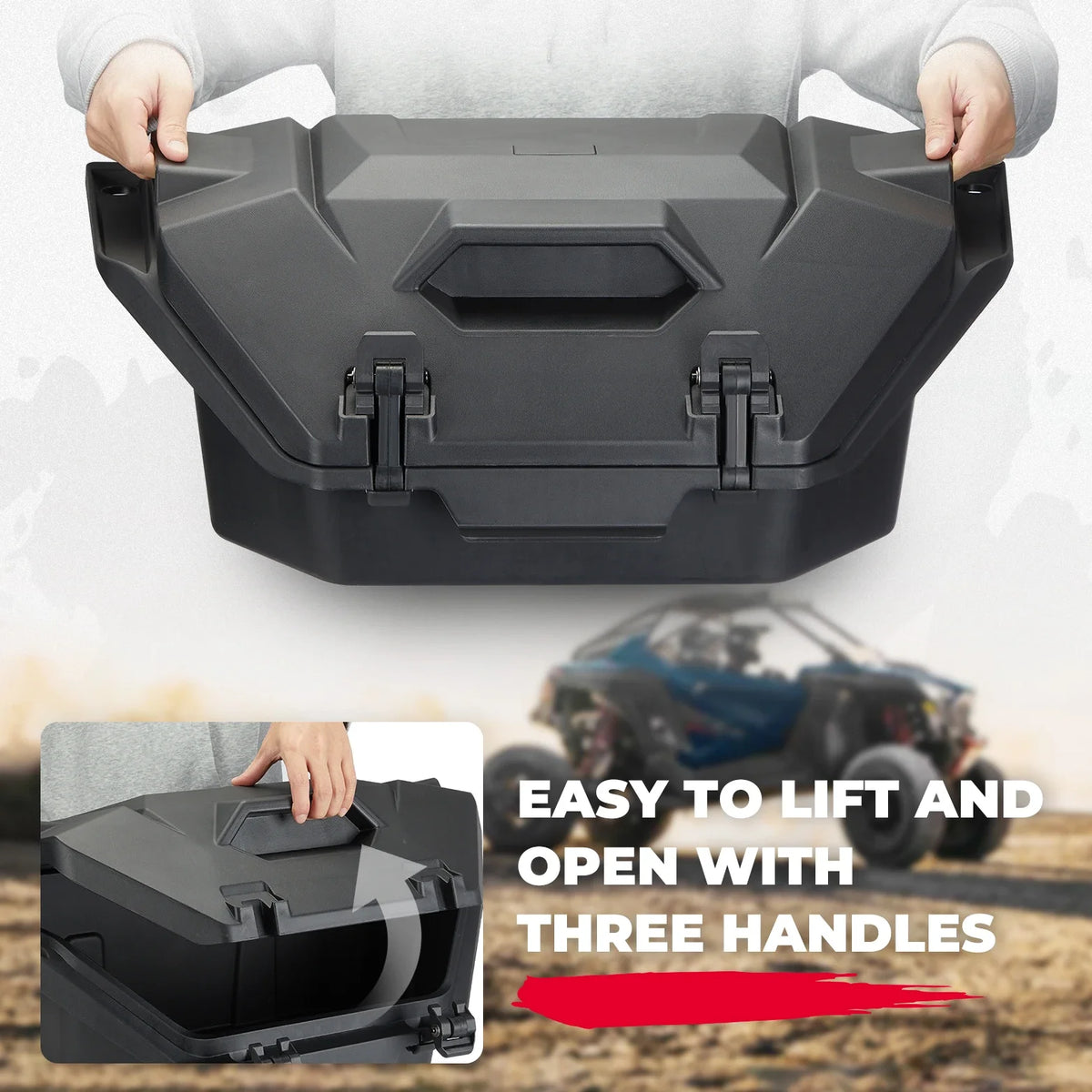KEMIMOTO Rear Cargo Box (OEM #2884236 Style) for Polaris RZR Pro R (2022–2026)