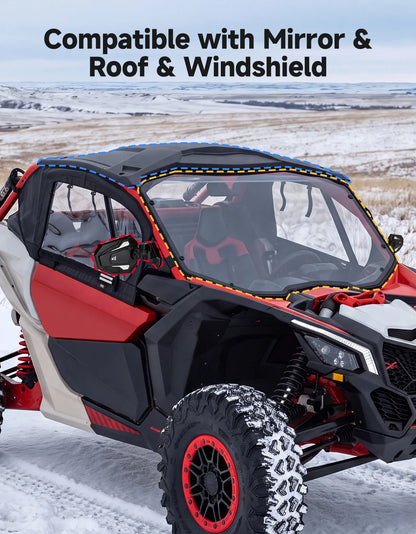 2-Door Soft Upper Door Enclosures, Steel Frame for Can-Am Maverick X3 (2017–2026)