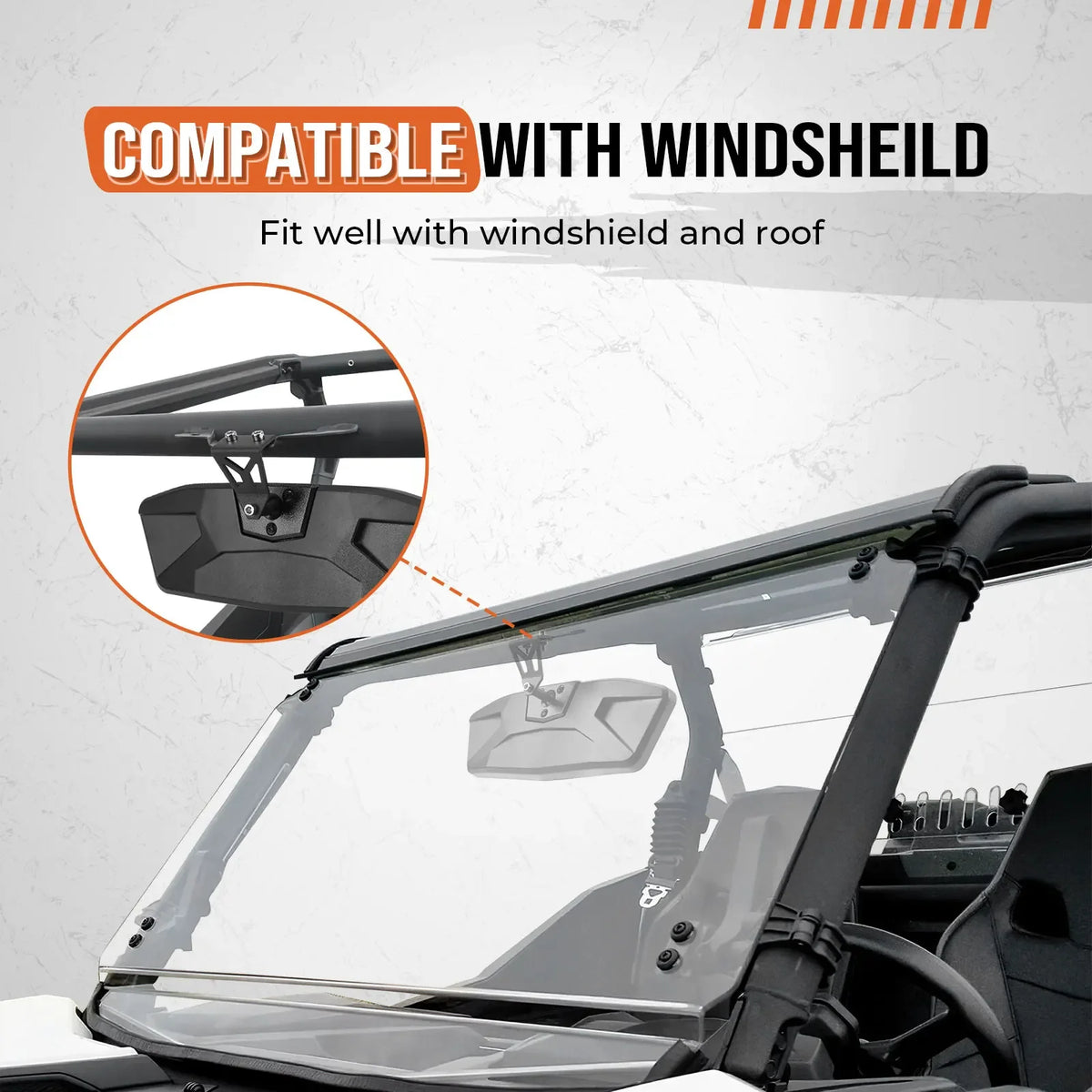 Panoramic Center Rear View Mirror for Can-Am Maverick Trail, Maverick Sport & Commander