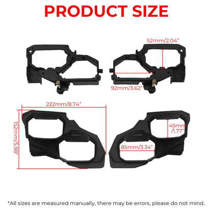 Headlight Trim Panel Covers and Support Brackets (Pair) for Can-Am Maverick R (2024–2026)