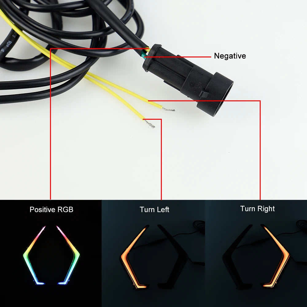 RGB LED Front Accent Lights with Turn Signals for Polaris RZR XP 1000 & RZR XP Turbo