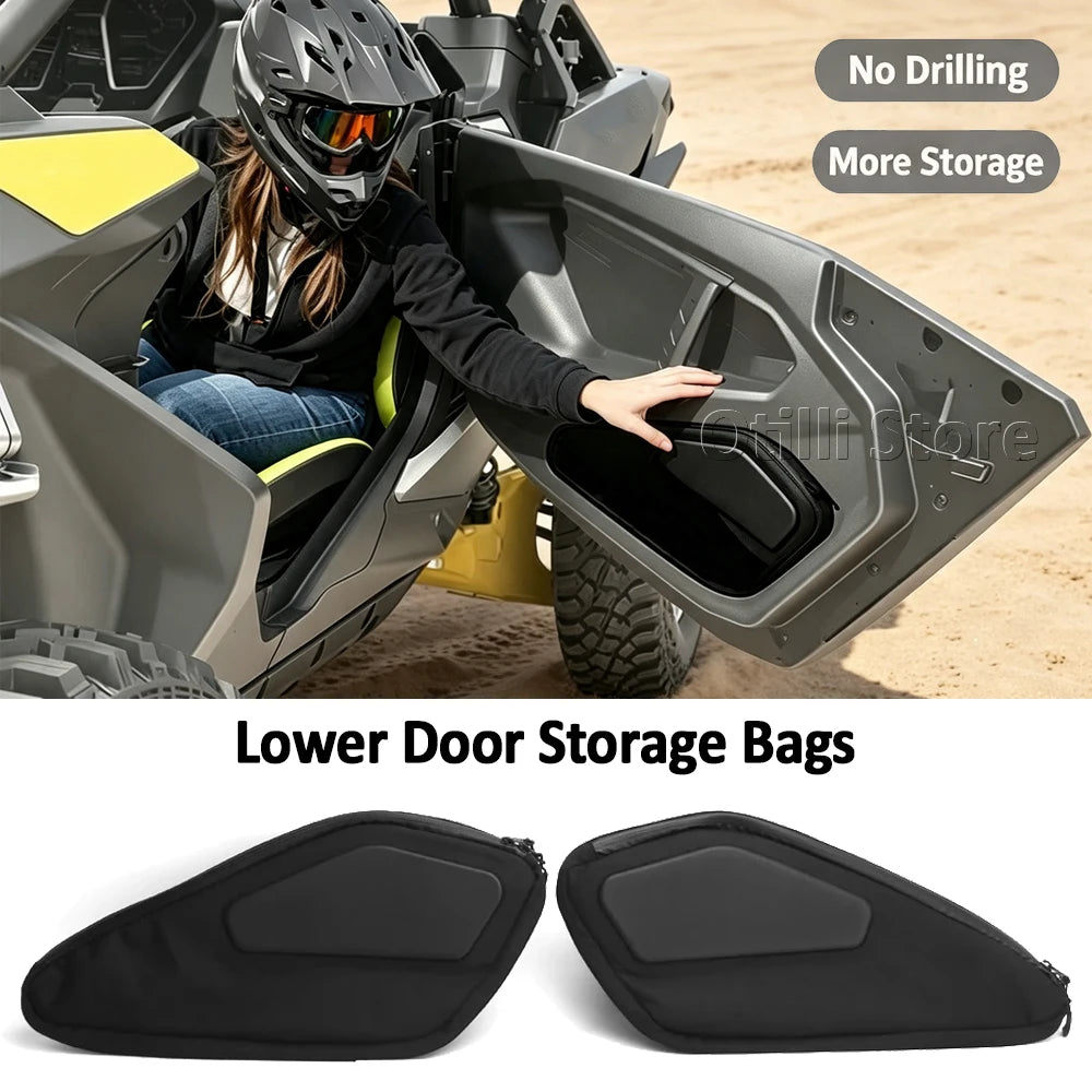 Lower Door Tool Bags with Cushion, Driver and Passenger for Can-Am Maverick R (2024–2025)