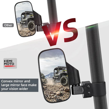 Shockproof Side Mirrors for 1.75–2 Inch Roll Cage for UTV & SXS