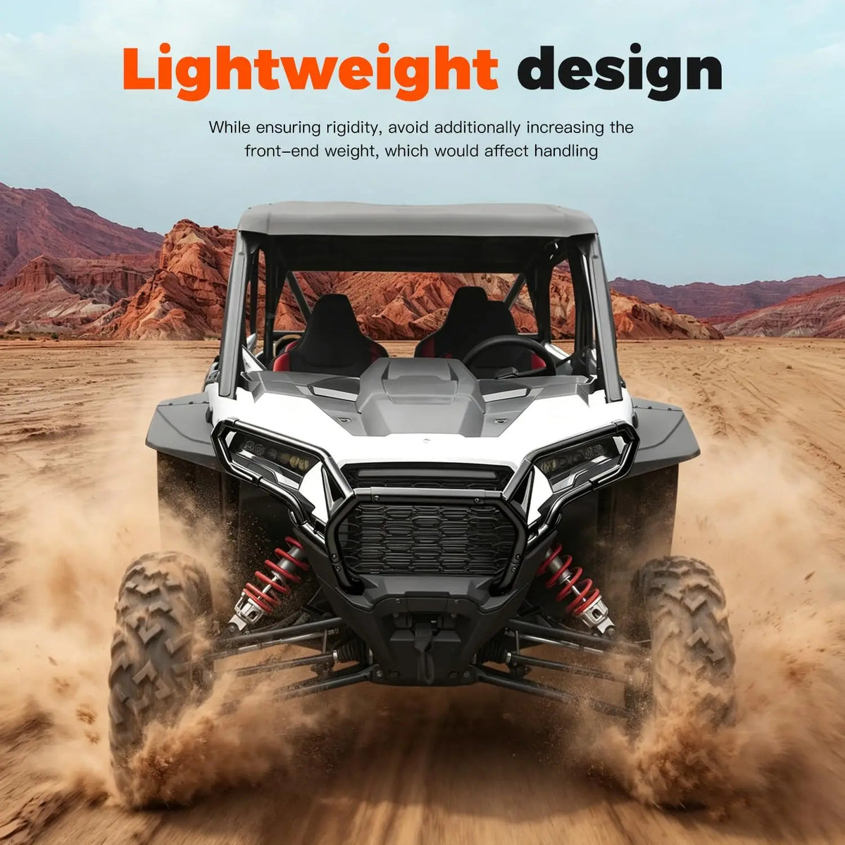 Heavy-Duty Steel Front Bumper with Brush Guard for Polaris RZR XP 1000 (2024–2026)