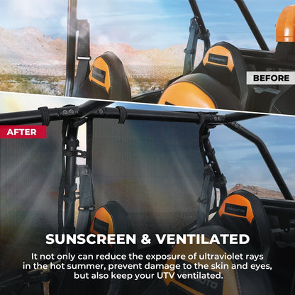 KEMIMOTO Front and Rear Side Mesh Window Nets for Polaris RZR XP 1000