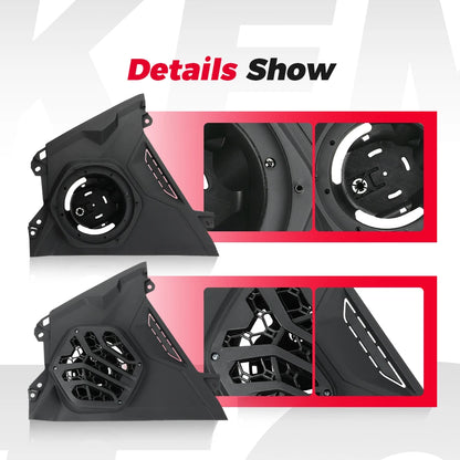 6.5-Inch Front Dashboard Speaker Pods with Mesh Grilles for Can-Am Maverick R (2024–2026)