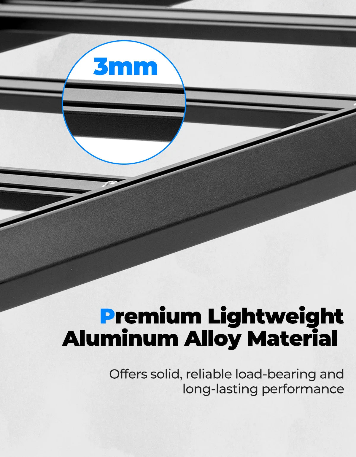 KEMIMOTO Aluminum Roof Rack, 2-Seater for Polaris Ranger XP 1000 & Ranger 1000