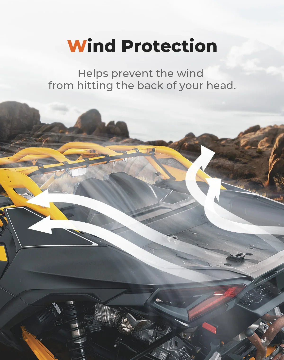 Soft Clear PVC Rear Windshield, 0.8mm for Can-Am Maverick R (2024–2026)