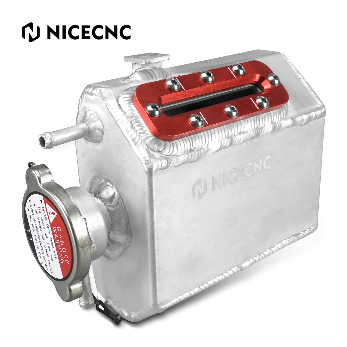 NICECNC Aluminum Coolant Reservoir with Sight Window for Can-Am Maverick X3 & Defender