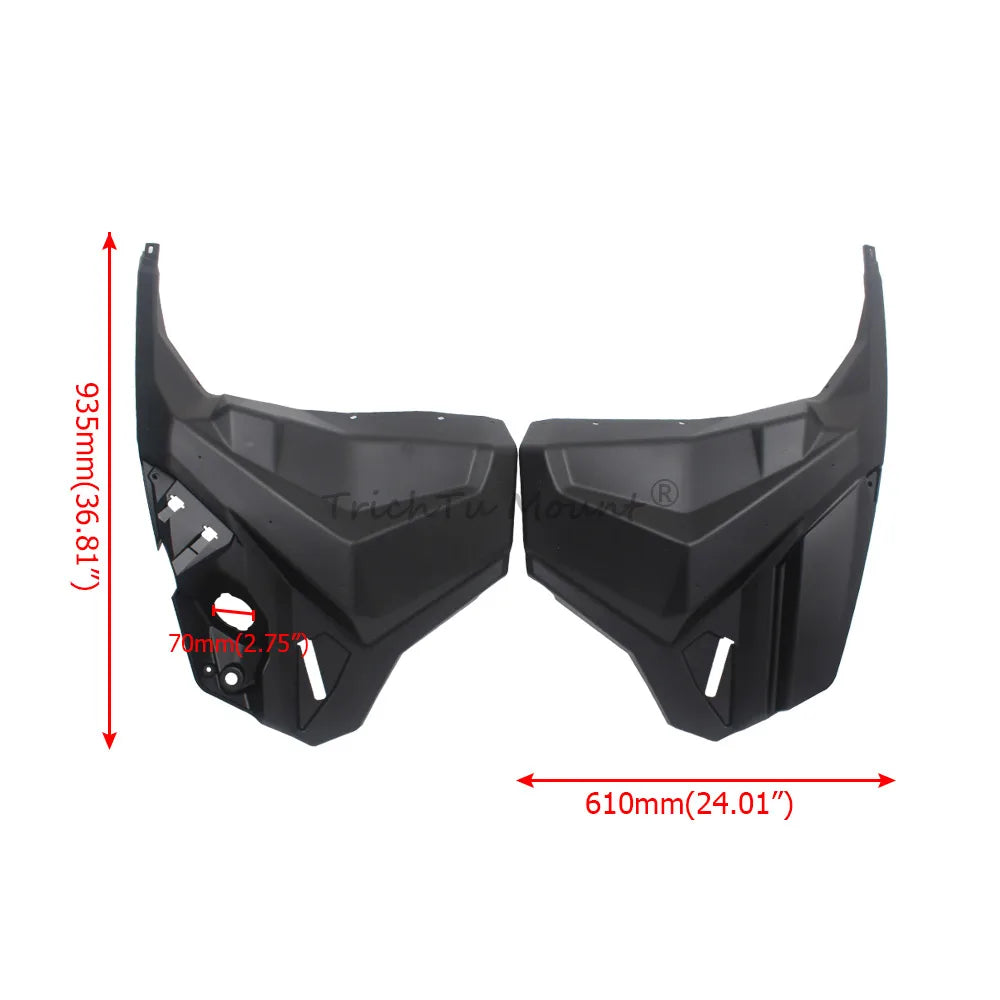 Front Fender Side Panel Kit, Matte Black ABS for Can-Am Maverick X3 (2017–2020)