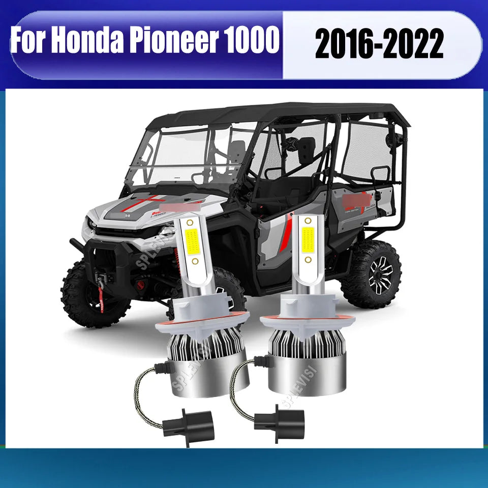 9008 H13 LED Headlight Bulbs with Harness for Honda Pioneer 1000 (2016–2022)