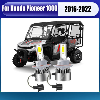 9008 H13 LED Headlight Bulbs with Harness for Honda Pioneer 1000 (2016–2022)