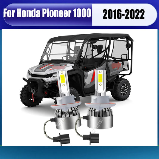 9008 H13 LED Headlight Bulbs with Harness for Honda Pioneer 1000 (2016–2022)