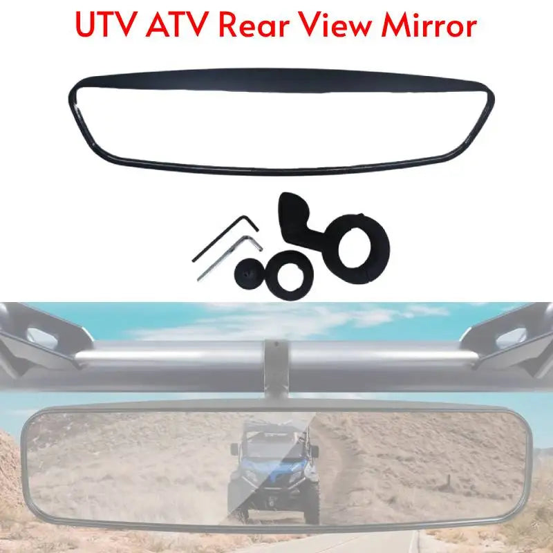 Center Rear View Mirror with 1.75-Inch Clamp for UTV & SXS