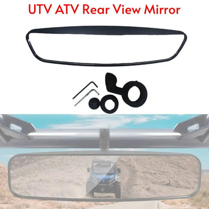 Center Rear View Mirror with 1.75-Inch Clamp for UTV & SXS