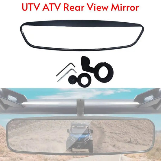 Center Rear View Mirror with 1.75-Inch Clamp for UTV & SXS