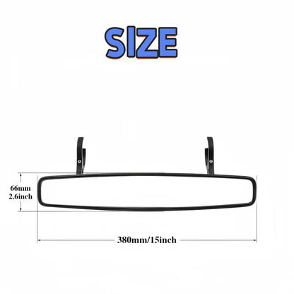 Wide Racing Rear View Mirror, 1.75–2 Inch Clamp for UTV & SXS