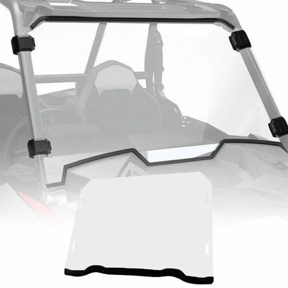 Clear Full Windshield with Clamps, Scratch-Resistant for Polaris RZR XP 1000 (2019–2021)
