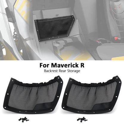 Rear Back Panel Storage Net Pocket for Can-Am Maverick R (2024–2025)