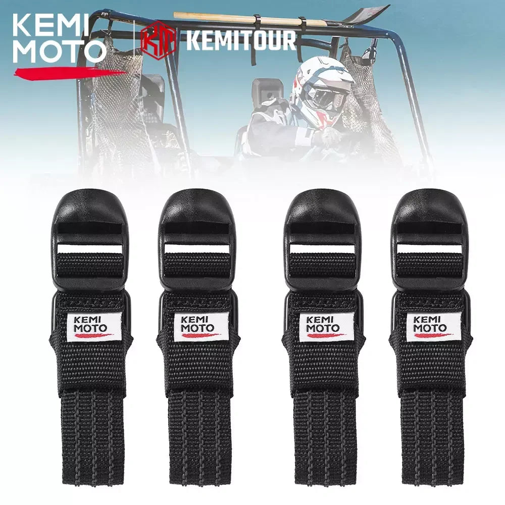 KEMIMOTO Shovel Holder Roll Bar Straps (4-Pack) for UTV & SXS