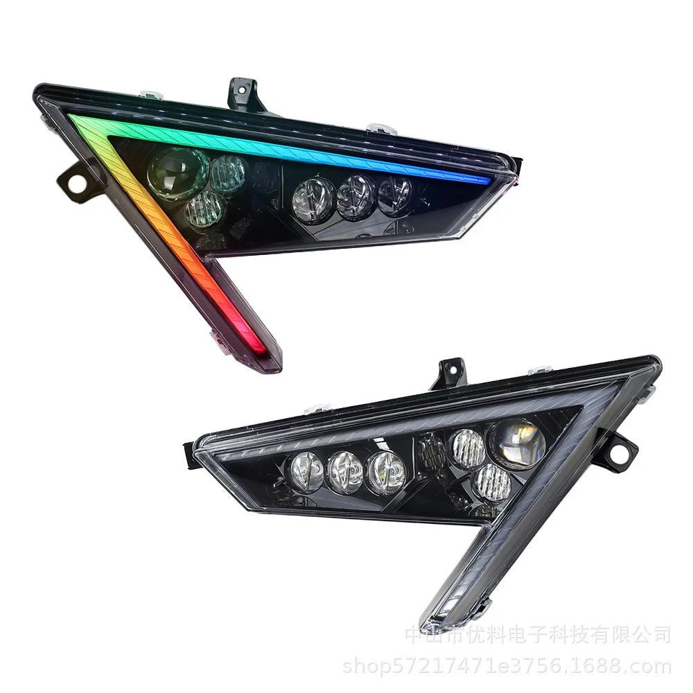 RGB LED Headlights with Symphony Color Modes for Polaris RZR Pro XP (2020–2021)