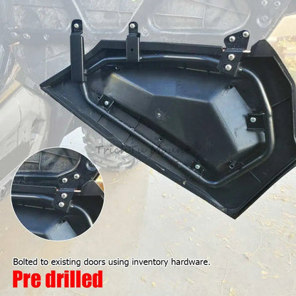 Front Lower Door Panel Inserts, Matte Black for Polaris RZR XP 1000 (2014–2023)