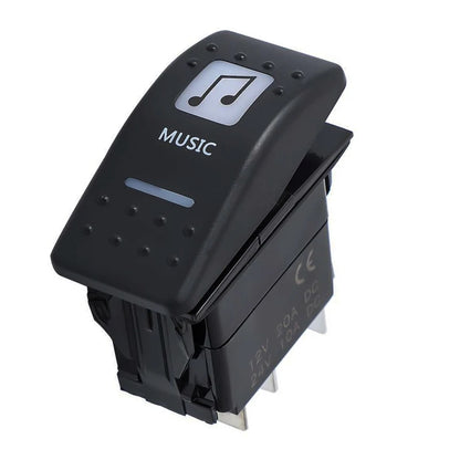 Pre-Wired Music Rocker Switch for Can-Am Maverick X3, Commander & Defender